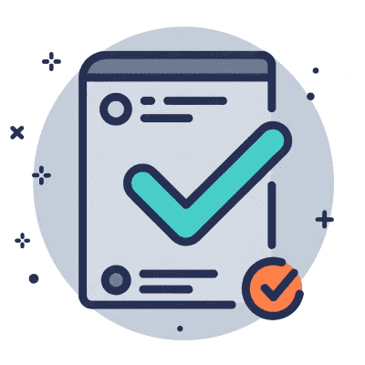 Consistent Quality – Reliable Annotation Accuracy Illustration of a checkmark on a document, symbolizing consistent quality and reliable annotation.